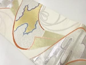 アンティーク　雲に組紐模様織出し袋帯（材料）